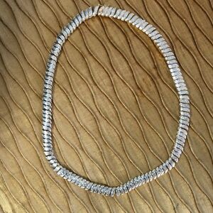 Gold and Silver Diamond Necklace